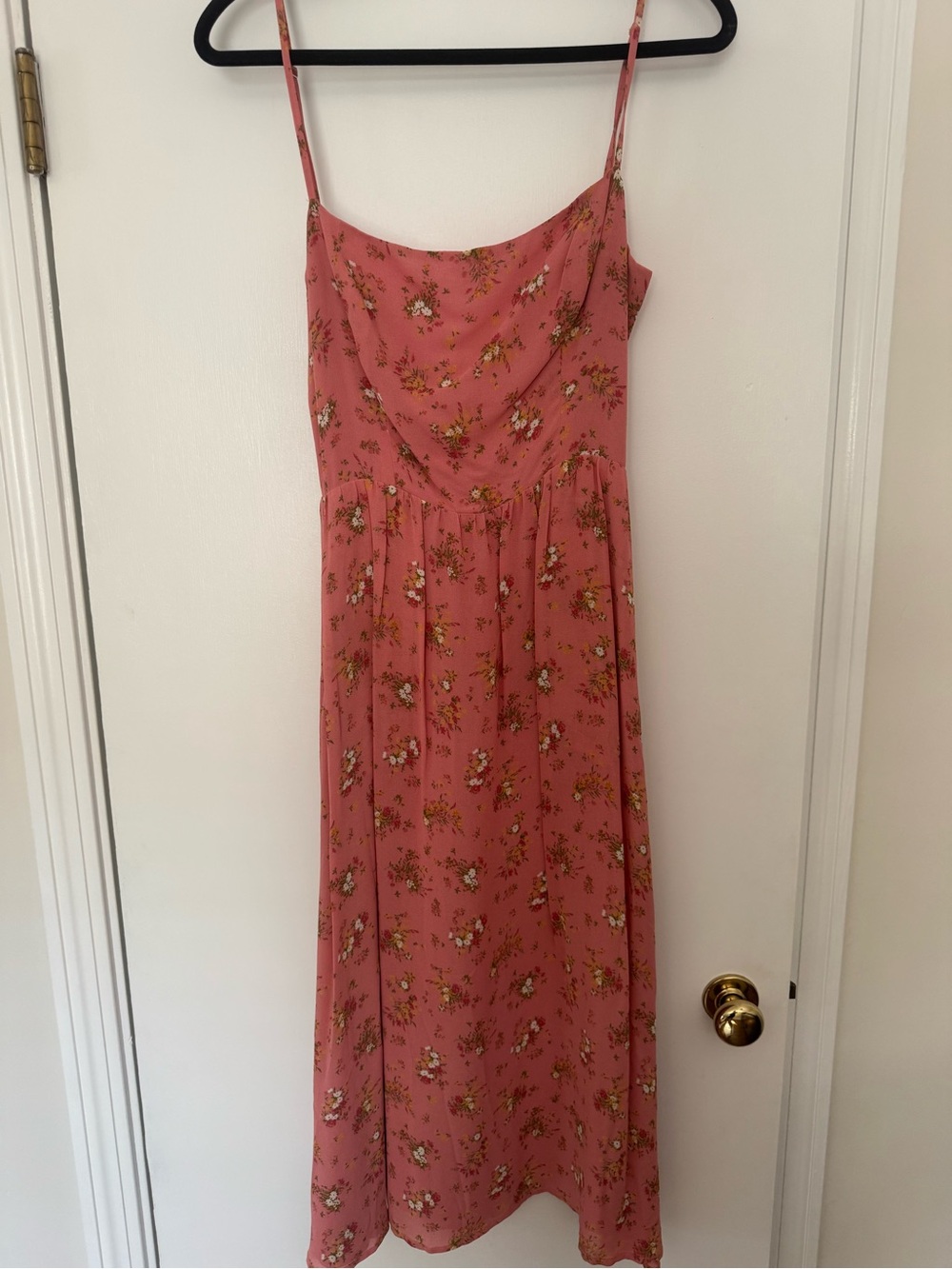 Reformation Pink Floral Midi Dress Size 6